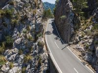 Aerial View of Mallorca: Elevated Road