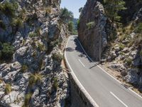 Aerial View of Mallorca: Elevated Road