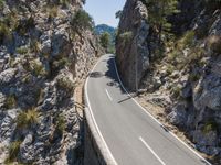 Aerial View of Mallorca: Elevated Road