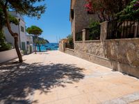 Mallorca Architecture in Coastal Village with Pier