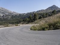 Mallorca Asphalt Thoroughfare Mountain Landscape 003