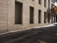 Mallorca Building in Urban Scene with Yellow Lines 001