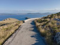 Mallorca Coastal Road with Valley and Ocean Views