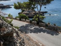 Elevated Road in Mallorca: High above with Clear Skies