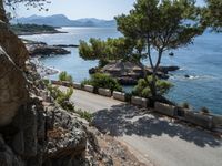 Elevated Road in Mallorca: High above with Clear Skies