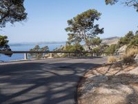 Mallorca Road Over Ocean, Asphalt, and Mountains 001