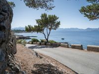 Mallorca Scenic Road with Clear Sky and Ocean View 001