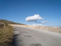 Scenic Road in Mallorca: Coastal Views and Safety Barriers