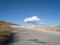 Scenic Road in Mallorca: Coastal Views and Safety Barriers