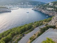 Aerial View of Mallorca Spain Coastal Road