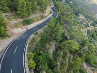 Aerial View of Mallorca Spain with Elevated Road