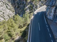 Aerial View Road in Mallorca, Spain