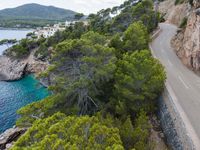 Aerial View of Mallorca Spain Coastal Road