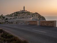 Mallorca Spain at Dawn: Road Coastal Landscape 001