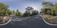 two arrows point up the road to the sky that looks like something in an alien world