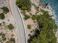 Mallorca: Top-Down View of Highway and Coastal Water