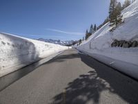 Winter Road in Mammoth Lake, California, USA