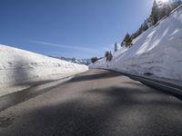 Winter Road in Mammoth Lake, California, USA