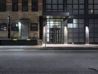 Manhattan's Art District: A Classic Architecture Building at Night