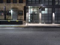 Manhattan's Art District: A Classic Architecture Building at Night