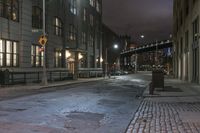 Manhattan Bridge in DUMBO, Brooklyn at Night