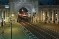 Manhattan Bridge in New York City at Night