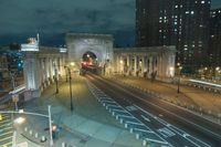 Manhattan Bridge in New York City at Night