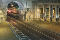 Manhattan Bridge in New York City at Night