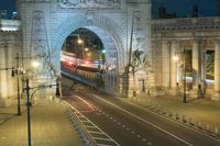 Manhattan Bridge in New York City at Night