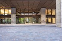 Manhattan Business District: Glass Facade Lobby