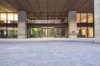 Manhattan Business District Glass Facade Lobby 002