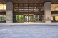 Manhattan Business District Glass Facade Lobby 004