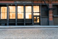 Manhattan's Cobble Stone Road: Bathed in Soft Light