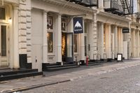 Manhattan at Dawn: A Cobble Stone Street