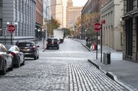 Manhattan Downtown Cityscape with Clear Sky