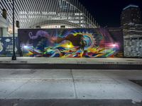 Manhattan Night: Cityscape and Street Art