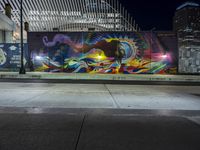 Manhattan Night: Cityscape and Street Art