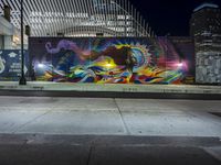 Manhattan Night: Cityscape and Street Art