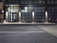 Manhattan Night View of Office Building