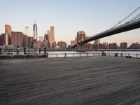 Dawn View of Manhattan Skyline in New York City