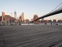 Dawn View of Manhattan Skyline in New York City