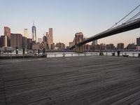 Dawn View of Manhattan Skyline in New York City