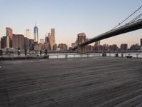 Dawn View of Manhattan Skyline in New York City