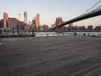 Dawn View of Manhattan Skyline in New York City