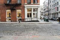 Manhattan Street: Cobble Stone and Storefronts