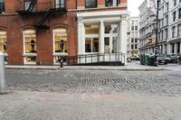 Manhattan Street: Cobble Stone and Storefronts