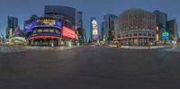 many people on the city streets in times square are walking and shopping buildings at night