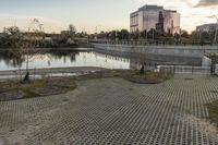 the fence separates the canal and the dam area in this photo are no longer visible