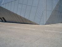 Metal Walls on Urban Streets in Zaragoza, Spain