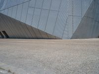 Metal Walls on Urban Streets in Zaragoza, Spain